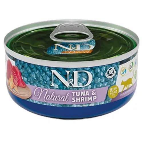 FARMINA N&D Gatto Natural Adult - Tonno e Gamberetti 18x140gr