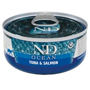 FARMINA N&amp;D Gatto Ocean Adult - Tonno e Salmone 24x70gr
