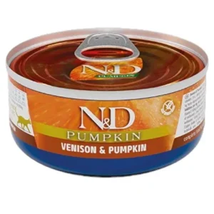 FARMINA N&amp;D Gatto Pumpkin Adult - Cervo e Zucca 24x70gr