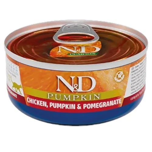 FARMINA N&D Gatto Pumpkin Adult - Pollo, Zucca e Melograno 24x70gr