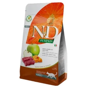 FARMINA N&amp;D Gatto Pumpkin GF Adult - Cervo, Zucca e Mela 5Kg