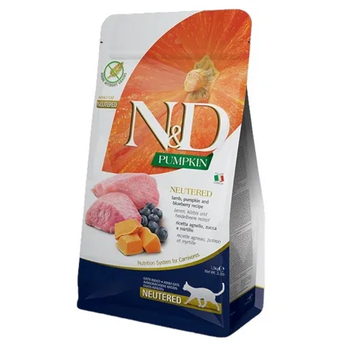 FARMINA N&D Gatto Pumpkin GF Neutered - Agnello, Zucca e Mirtillo 300Gr