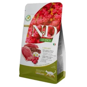 FARMINA N&amp;D Gatto Quinoa GF Urinary - Anatra, Quinoa, Mirtillo e Camomilla 300Gr