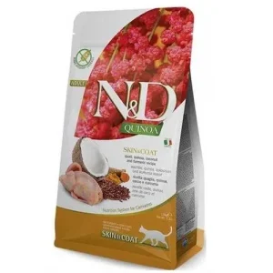 Farmina N&amp;D gatto Quinoa Skin&amp;Coat Quaglia,Cocco E Curcuma Adult