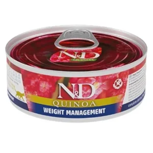 FARMINA N&amp;D Gatto Quinoa Weight Management - Agnello 24x80gr
