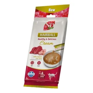 FARMINA N&amp;D Gatto Snack Cream Hairball Pollo e Tonno 4x15gr