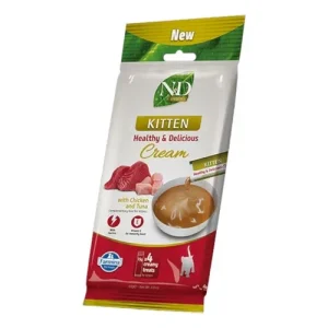 FARMINA N&amp;D Gatto Snack Cream Kitten Pollo e Tonno 4x15gr