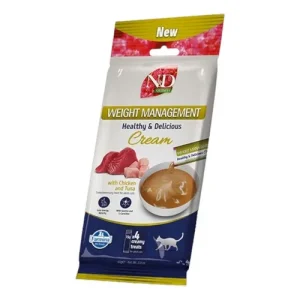 FARMINA N&amp;D Gatto Snack Cream Weight Pollo e Tonno 4x15gr