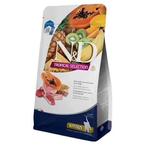 FARMINA N&D Gatto Tropical Kitten - Agnello, Farro, Avena e Frutti Tropicali 300gr
