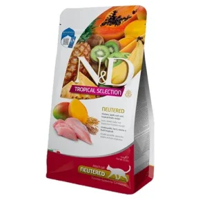 FARMINA N&amp;D Gatto Tropical Neutered - Pollo, Farro, Avena e Frutti Tropicali 10Kg