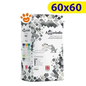 Ferribiella Assorbello Charcoal (60×60) Tappetini Igienici Assorbenti
