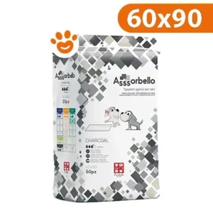 Ferribiella Assorbello Charcoal (60×90) Tappetini Igienici Assorbenti