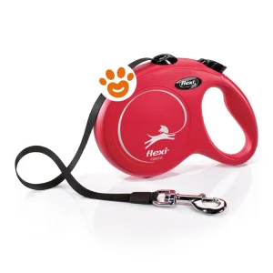 Ferribiella Dog Guinzaglio Flexi Classic Fettuccia Rosso