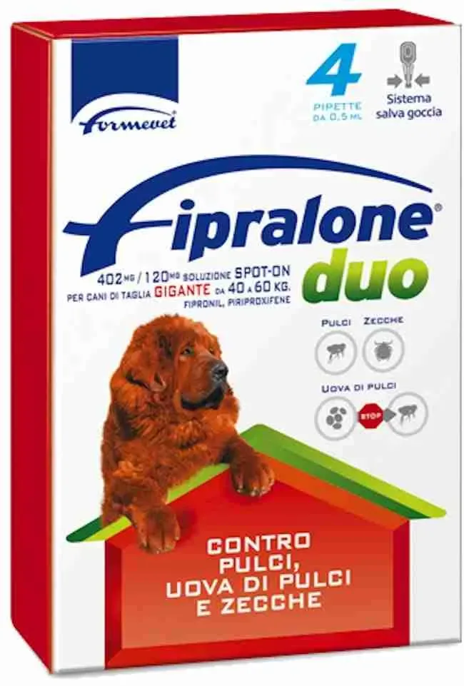 FIPRALONE DUO SPOT ON CANE 40/60 4 PIPETTE