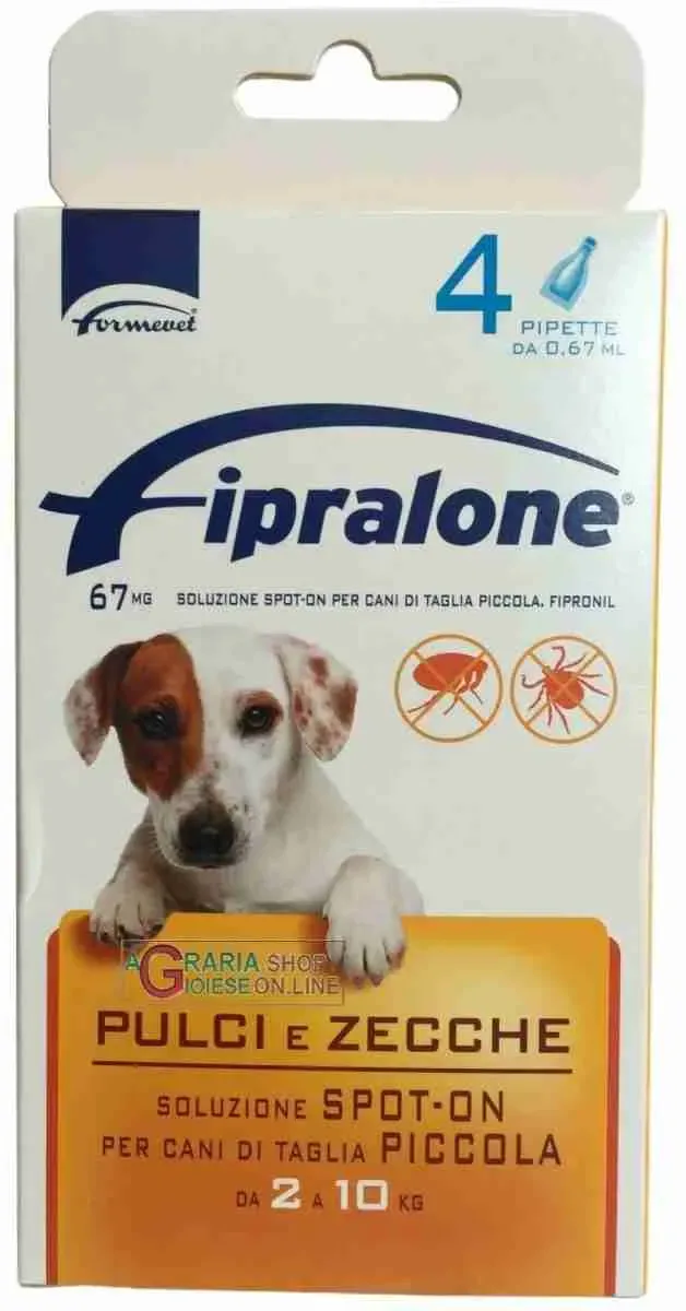 FIPRALONE SPOT ON CANE 2-10 KG. 4 PIPETTE
