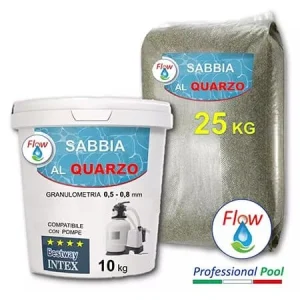 Flow – Sabbia di Quarzo per Pompe INTEX e BESTWAY (Granulometria 0,5-0,8mm)