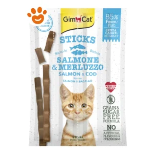 GimCat Snack Sticks Salmone e Merluzzo