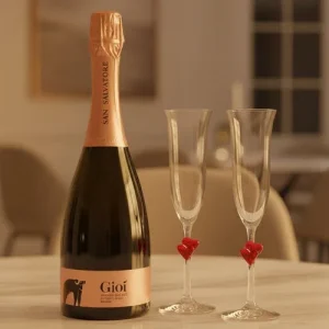 Gioì Extreme Brut Rosé Metodo Classico 2019 San Salvatore 1988 + 2 Calici Flute L’Amour 17,5 cl