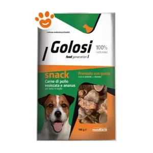 Golosi Dog Snack Carne di Pollo Essiccato e Ananas