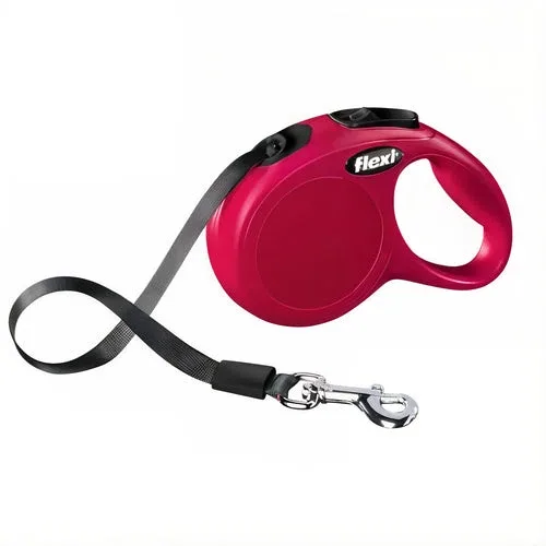 Guinzaglio a fettuccia 5 metri | Flexi M Rosso