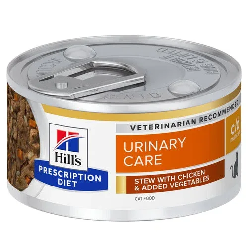 Hill's PRESCRIPTION DIET c/d Multicare spezzatino per gatti con pollo e verdure 82g Multipack 24 Pezzi