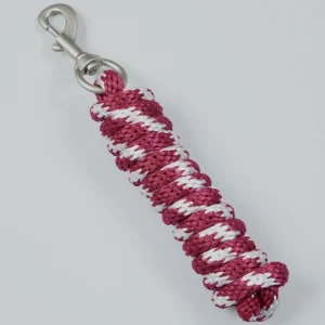 Horse Lead Ropes Burgundy/White