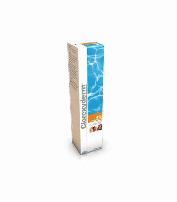 ICF CLOREXYDERM SOLUZIONE DISINFETTANTE 4% 200 ML. PULIZIA CANI E GATTI