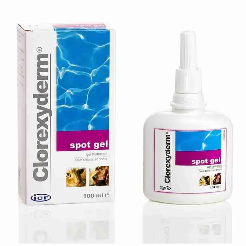 ICF CLOREXYDERM SPOT GEL 100ML. DISINFETTANTE CANI E GATTI