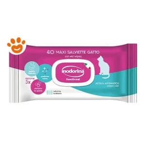 Inodorina Cat Salviette Funzionali con Delicata Acqua Aromatica