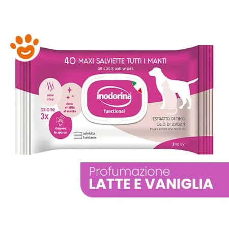 Inodorina Dog & Cat per Tutti i Manti con Estratto di Timo al Profumo di Latte e Vaniglia