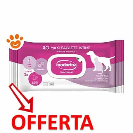 Inodorina Dog&Cat Salviette Funzionali Intime con Malva Bio e Calendula - Image 2