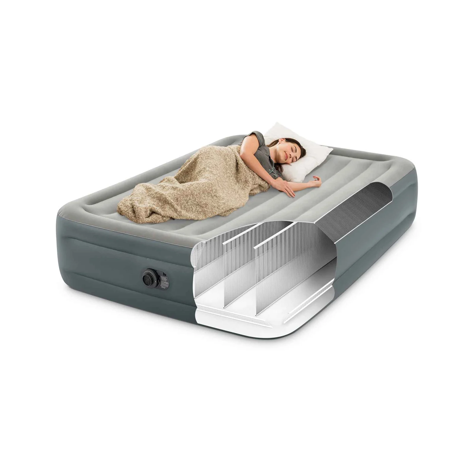 Intex Airbed Materasso Matrimoniale Dura-Beam Fiber-Tech Essential (152x203x46cm) Art. 64126 - Image 2