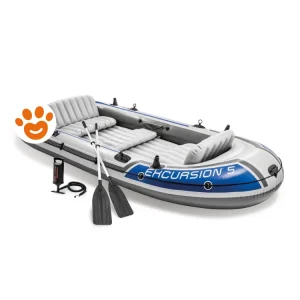 Intex Canotto Gonfiabile Excursion 5 Con Remi e Pompa (366x168x43cm) Art. 68325