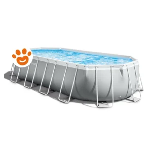 Intex Piscina Ovale Prisma Frame (610x305x122cm) con Pompa a Filtro Art. 26798