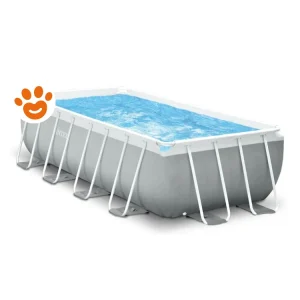 Intex Piscina Rettangolare Prisma Metal Frame (488x244x107cm) con Pompa a Filtro Art. 26792