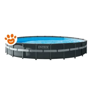 Intex Piscina Rotonda XTR Frame (732x732x132cm) con Pompa a Sabbia Art. 26340