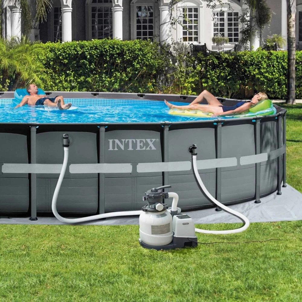 Intex Piscina Rotonda XTR Frame (732x732x132cm) con Pompa a Sabbia Art. 26340 - Image 2