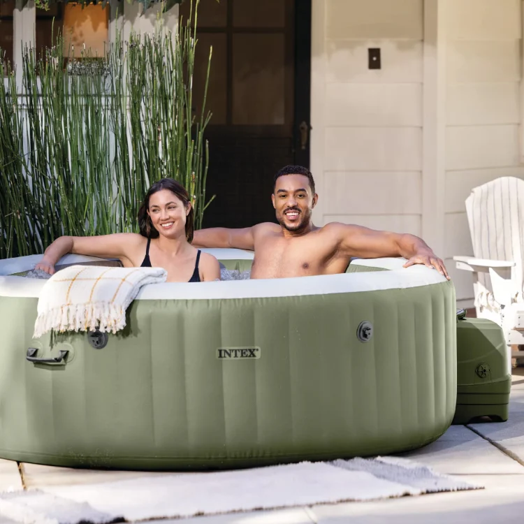 Intex SPA Bubble Verde Oliva 4 Posti (Ø196x71cm) Piscina Idromassaggio Art. 28426 - Image 2