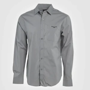 Kimes Ranch Mens Grey Team Long Sleeve Shirt