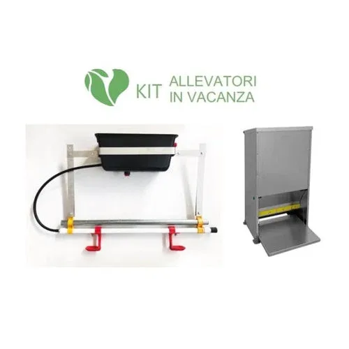 Kit allevatori in vacanza | Abbeveratoio water dream | Mangiatoia a pedale 19 lt