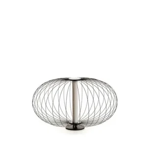 Lampada design da tavolo con fili in metallo colore nero cm 50x50x29h