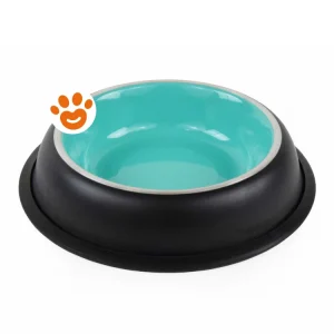 Leopet Dog Ciotola Antiscivolo Color Pop in Acciaio Inox con Colori Assortiti (700ml)