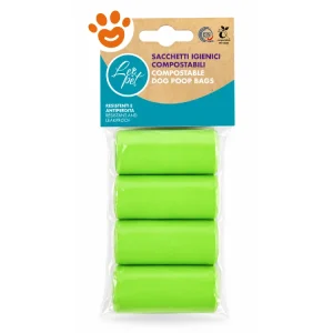 Leopet Dog Dispenser Porta Sacchetti Igienici Verdi Compostabili