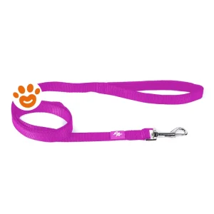 Leopet Dog Guinzaglio da Addestramento in Nylon Rosa Fluo
