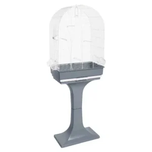 LEOPET Gabbia per Uccelli Evita Bianca con Stand