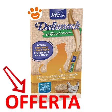 Life Cat Delisnack Natural Cream Pollo Con Cozze Verdi e Quinoa - Image 2