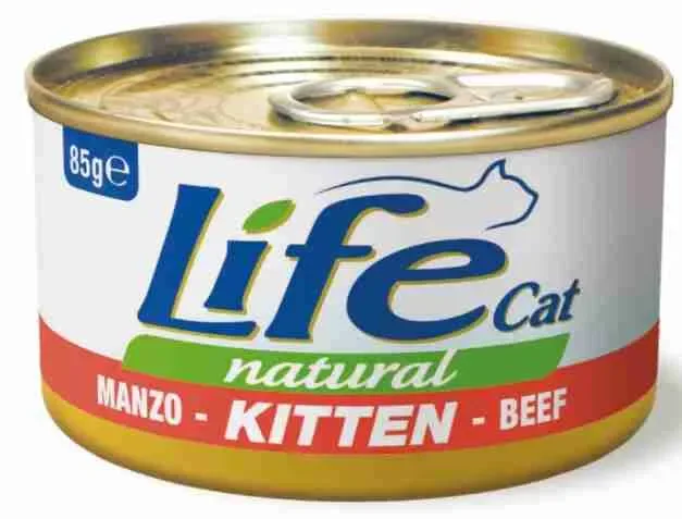 LIFE CAT NATURAL LATT KITTEN MANZO 85 GR