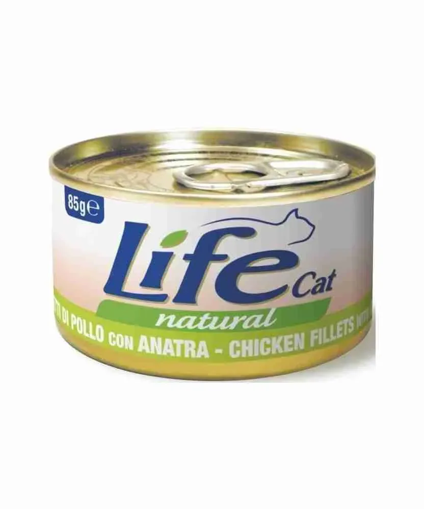 LIFE CAT NATURAL LATT POLLO E ANATRA 85 GR