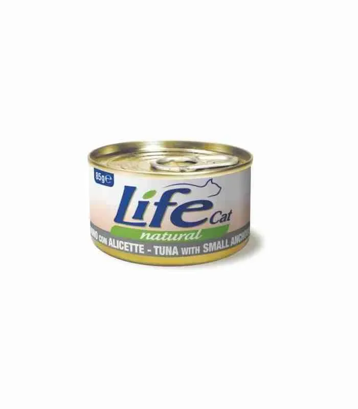 LIFE CAT NATURAL LATT TONNO E ALICETTE 85 GR