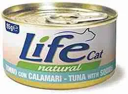 LIFE CAT NATURAL LATT TONNO E CALAMARI 85 GR